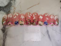 Image 3 of Floral Garden Press on Nails 