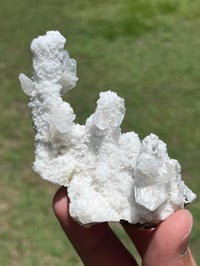 Image 1 of Quartz Stalagmite Coated With Aragonite & Clear Rhombohedral Calcite #2544