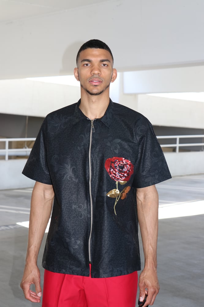 Image of The Benji Rose Shirt - black