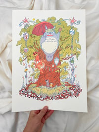 Image 1 of Large 'The Spirit Totoro' Risograph Print