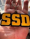 Super King Size 4 Inch Metal SSD logo Keychain