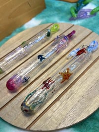 Image 5 of Ultra Fancy Hanging Whisker Bank - Magenta Ocean Inspired with Pink Starfish Charm