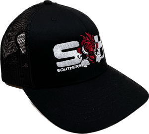 Image of SH Black Snapback Mesh Hat / Richardson 112