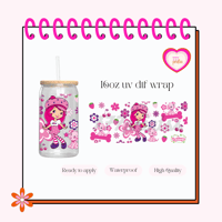 Berry Shortcake UV DTF Cup wrap 