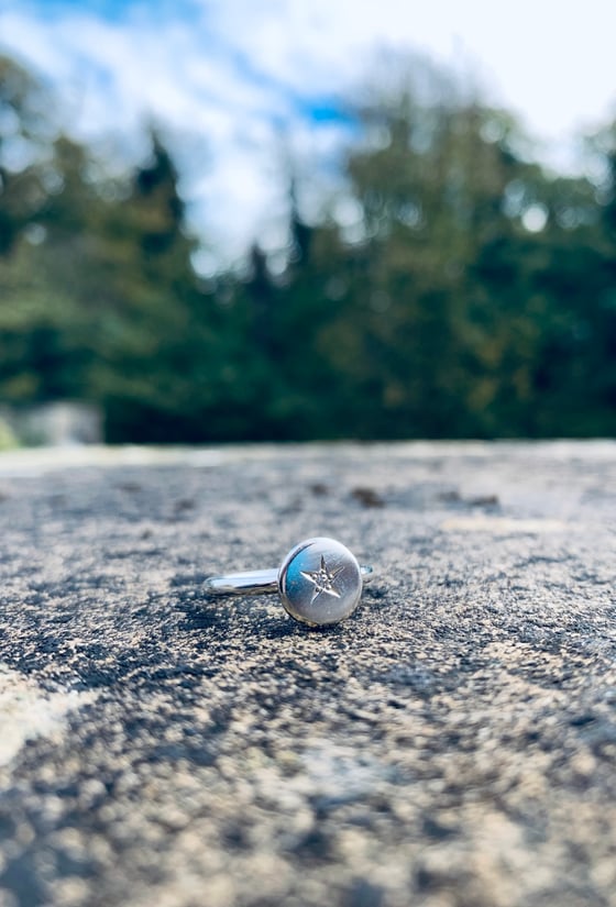 Image of Silver Diamond Ring