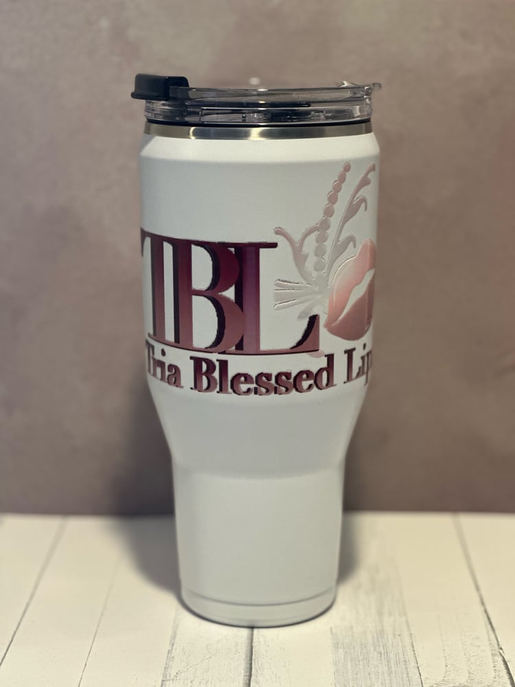 Image of Personalized 40oz. Leakproof tumbler. Email pictures to be used to lifechangingcrafts@gmail.com