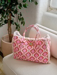 Bodrum Beach Bag ~ Coral & Pink