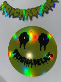 Image 5 of holographic smiley stickers pack