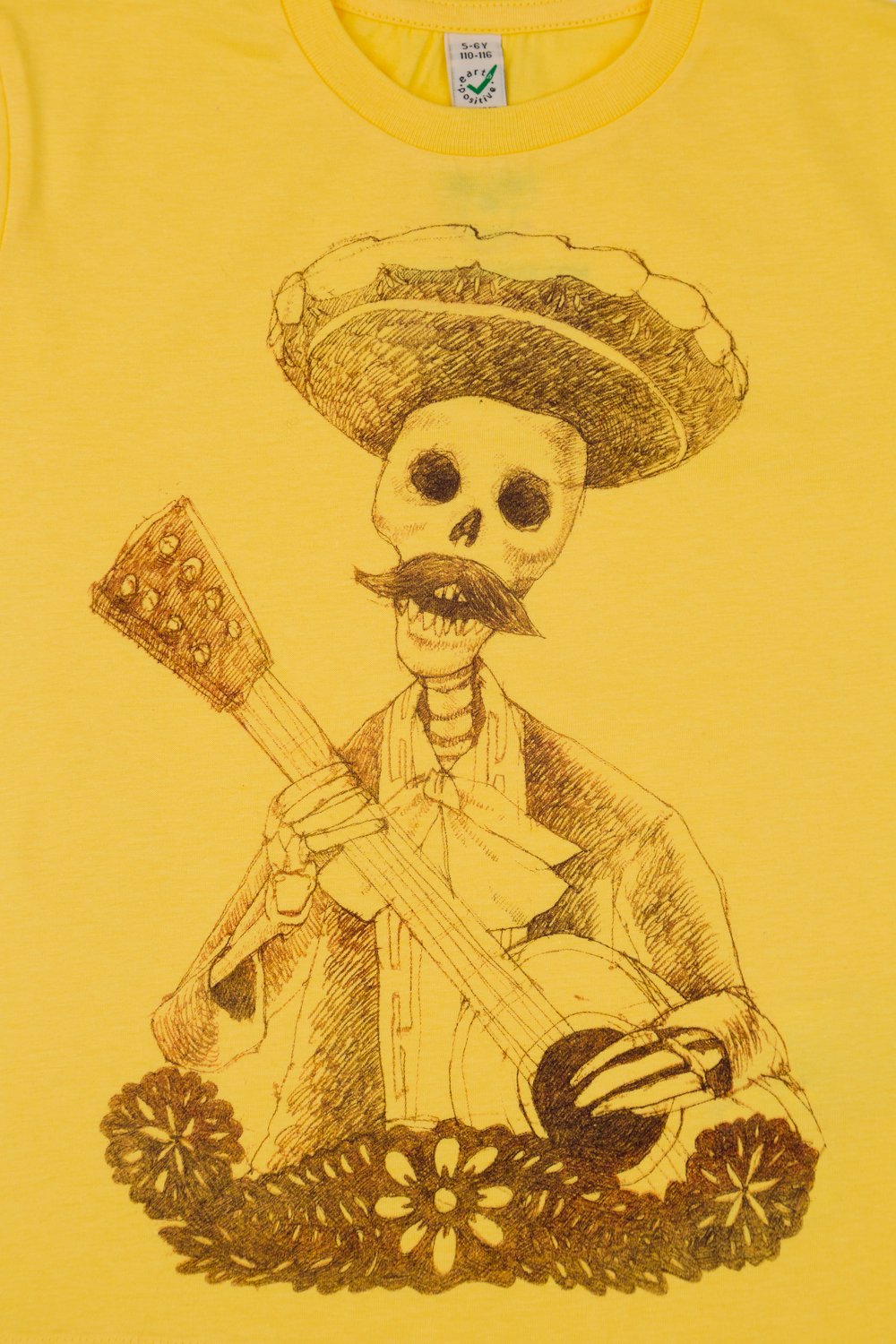 Day of the Dead Halloween Yellow Kids-T (Organic)