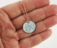 Image 2 of 830° Enamel Leaf Necklace