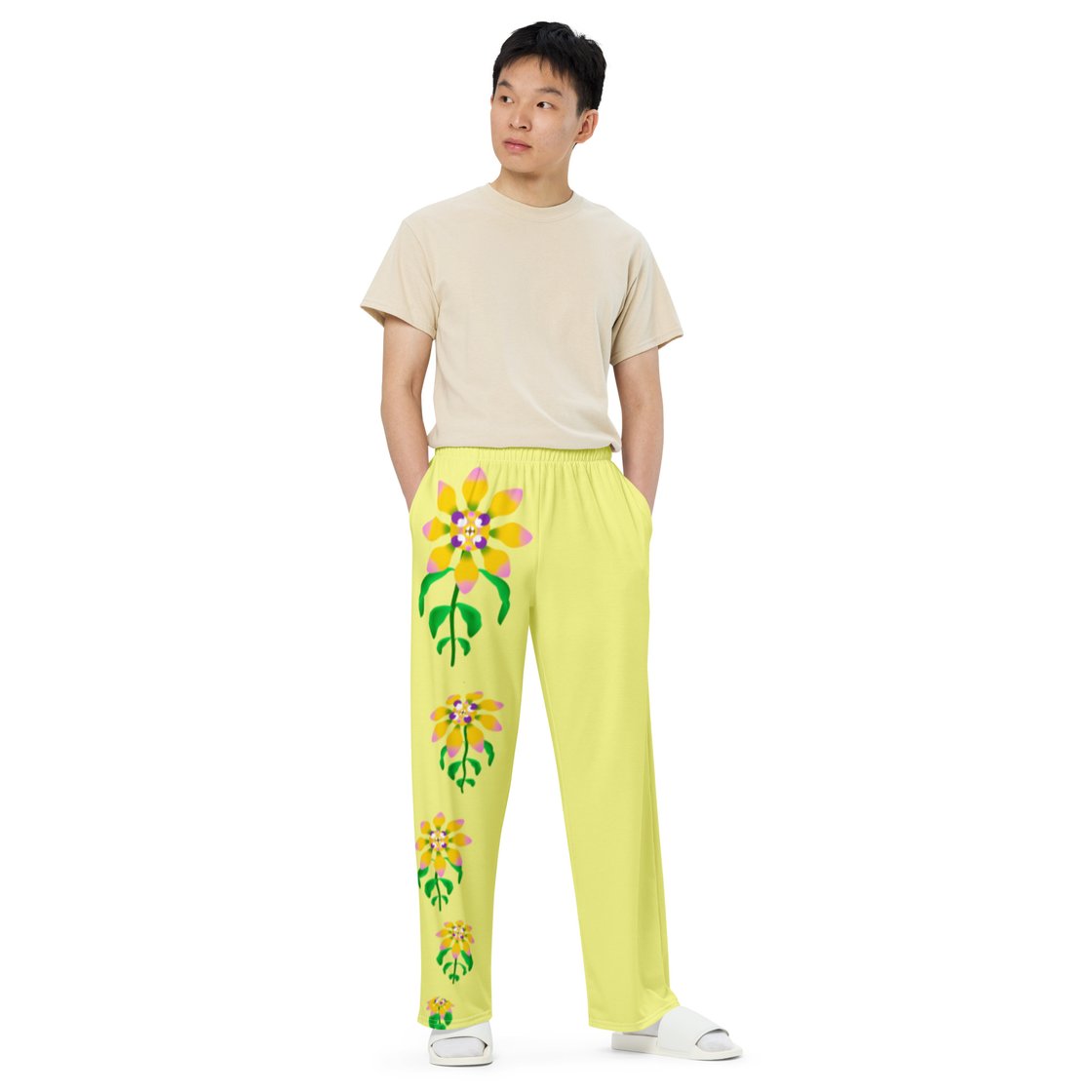 Image of Disparada / All-over print unisex wide-leg pants