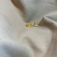 Image 4 of #12 Little Pool Studs (Silver & Gold)