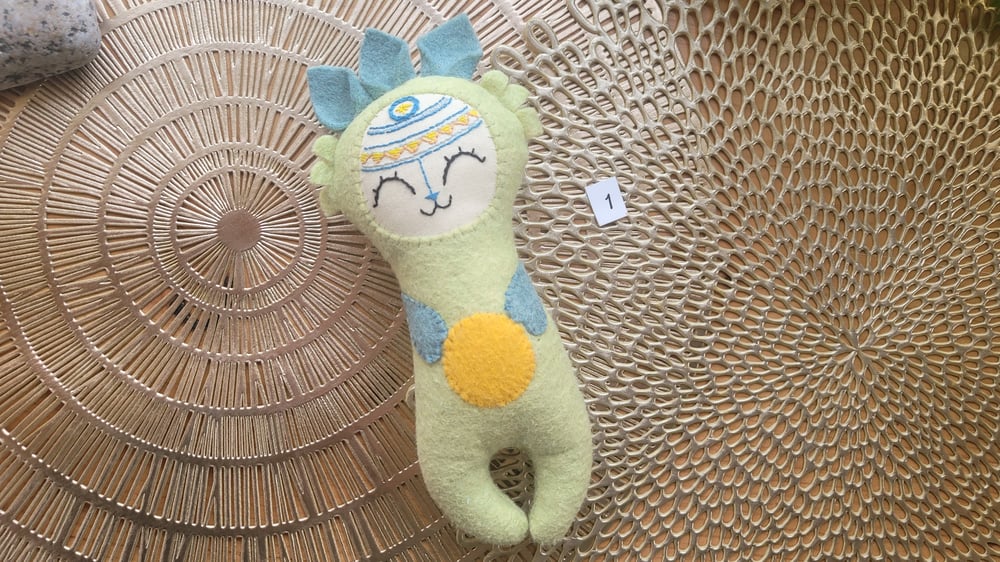 Image of Felt dolls in Green Hues