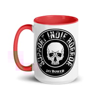 Image 2 of "Support Indie Horror" Mug with Color Inside