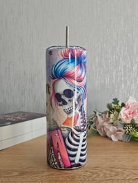 Image 3 of Booktrovert Skeleton 20oz Tumbler