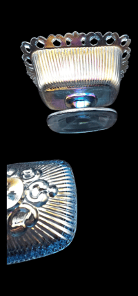 Image 6 of Indiana Glass Iridescent Blue Oblong Compote/Dish