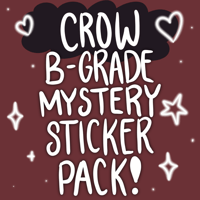 Image 1 of B-Grade Mystery Pack! 5 Crow Stickers - Bargain Bin #013