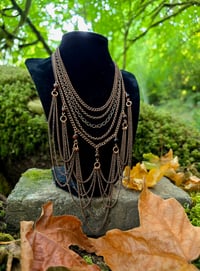 Image 2 of Red Tigers Eye Copper Chain Necklace 