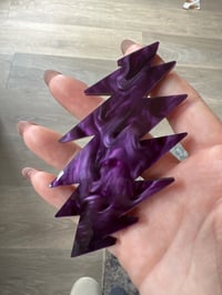 Image 2 of Purple marble 13 point hair clip