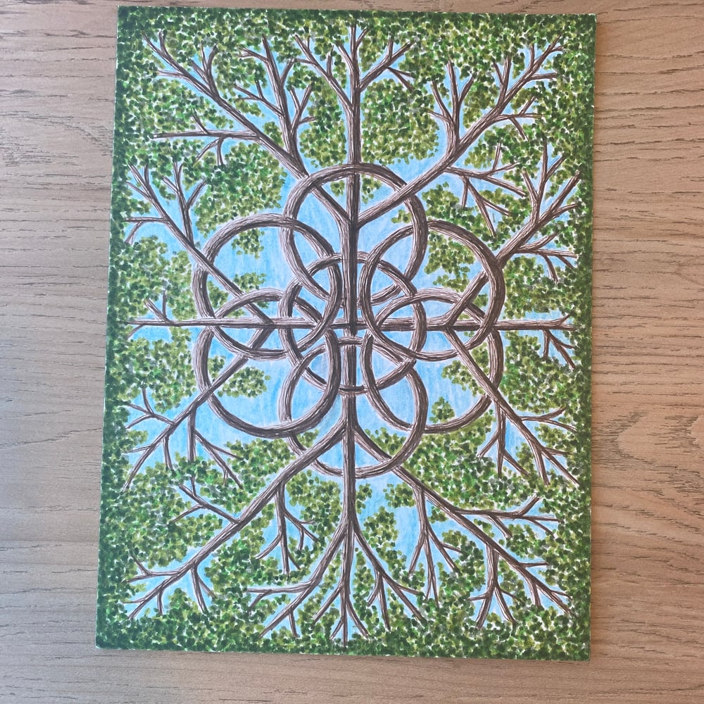 Image of Circles Knot Giclee Print (color)