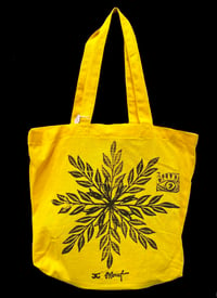 Plant and Eye Yellow Tote