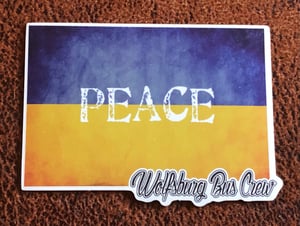 Image of Ukraine PEACE Flag Sticker