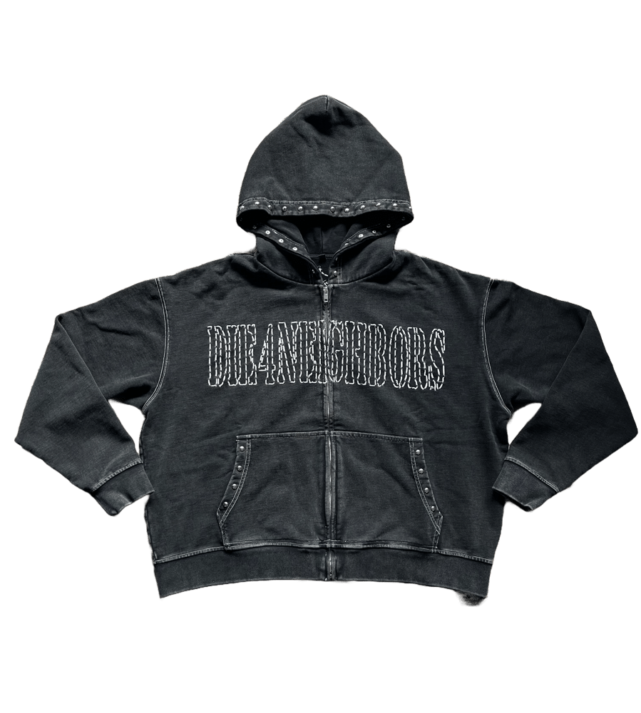Die4Neighbors Zip-Up Hoodie Black | Die4Knowledge Die4Neighbors Zip-Up Hoodie Black | Die4Knowledge