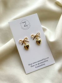 Gold Plated Bows & Hearts 
