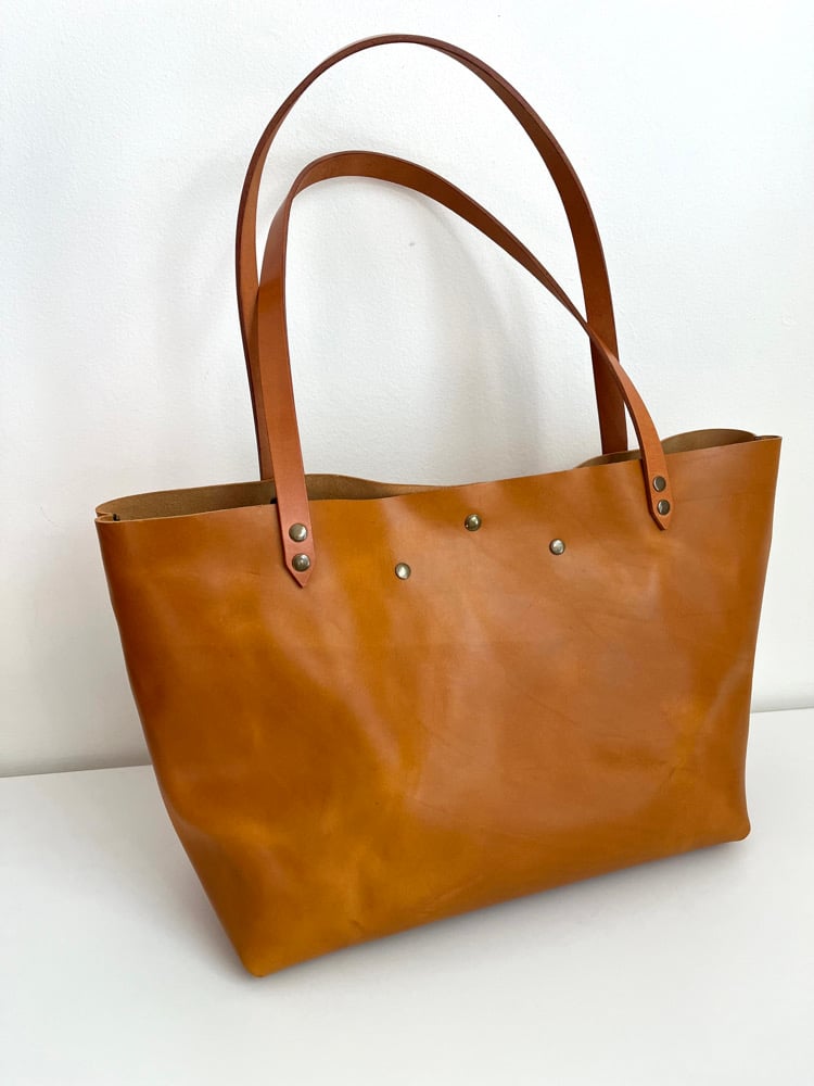 Image of (Reserved for Copeland) Tan Italian Vachetta Carry-All Tote