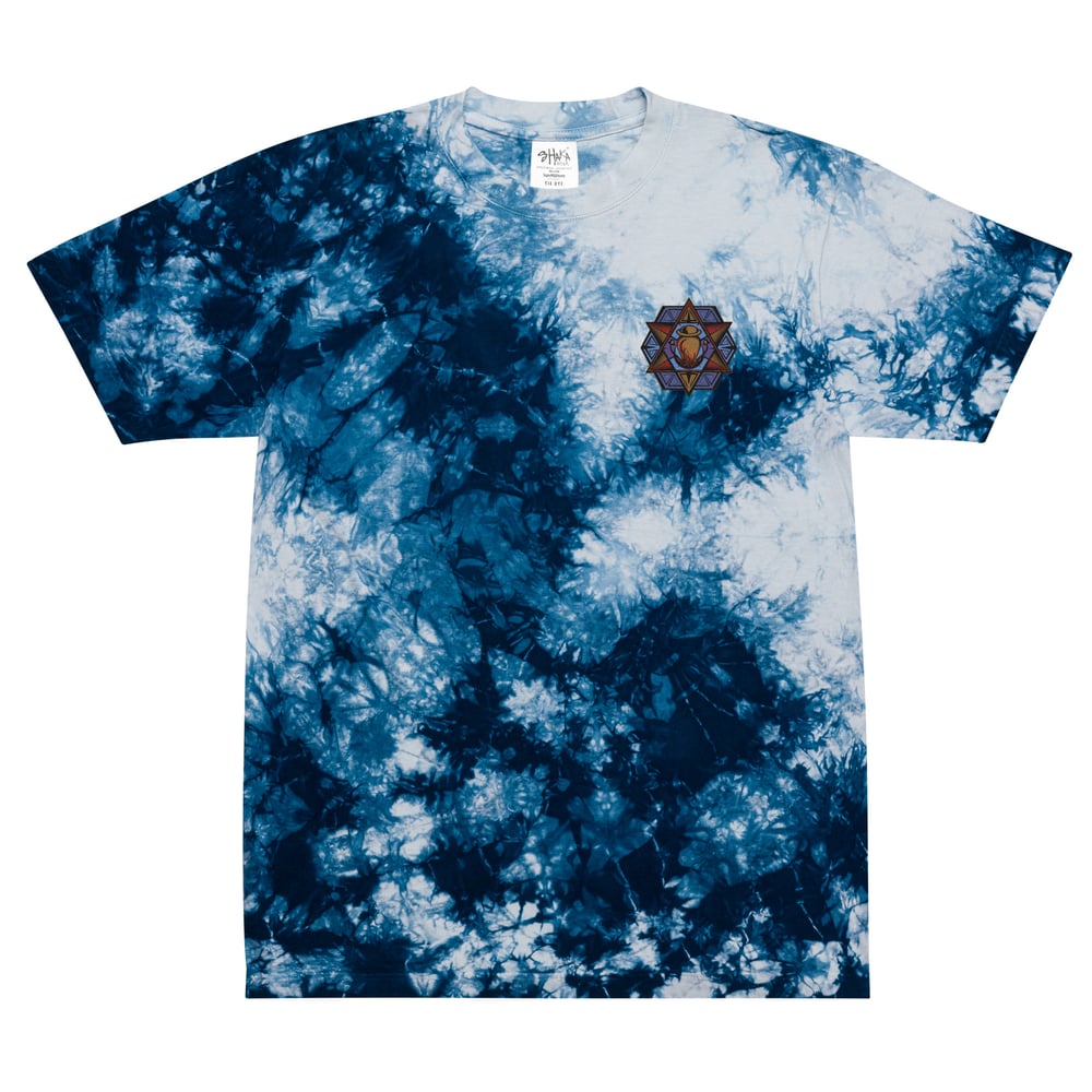 Embroidered Oversized tie-dye t-shirt