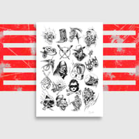 Image 2 of Jason Scarr - Hand Drawn Flash Print
