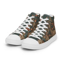 Image 11 of Boho Nature Cottagecore Inspired Deer in The Forest Women’s high top canvas shoes