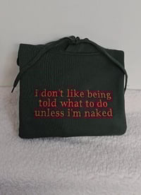 Image 3 of I don't like being told what to do hoodie