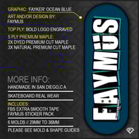 Image 1 of ‘FAYKER’ DEEP OCEAN BLUE + LÜXE PRO FB TAPE & FAYMUS STICKER PACK