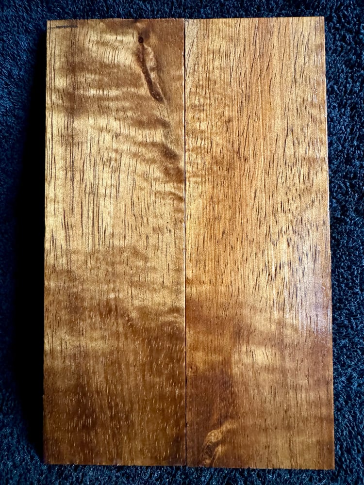 Image of Budget Curly Koa Knife Scales BK-75