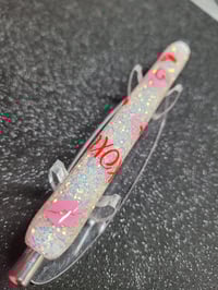 Image 3 of White Glitter Heart Gel Pen