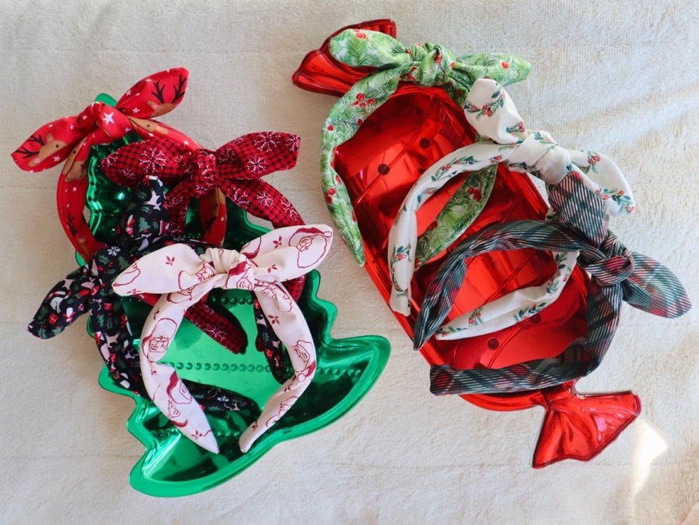 Image of Winter Knotted Bow Headbands