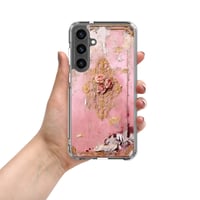 Image 5 of Pastel Pink Tattered Texture Rose Gold Goth Lolita Kawaii Inspired Clear Case for Samsung®