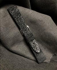 Image 1 of Black Boar Suede Hand-rolled Watch Strap