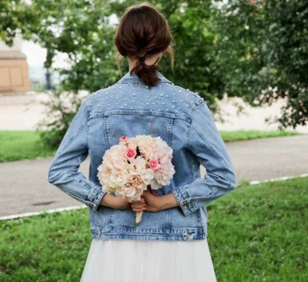 Bride deals denim jacket