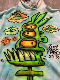 Image 3 of 1/1 Airbrush Hoodie on a XL Dyed Hoodie