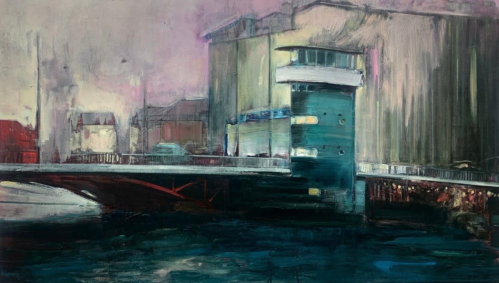 Image of "Christianshavn – Malerdrømme og tankestreger – Knippelsbro" / 80x140 cm