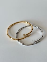 Image 4 of With Logo Stones Nail Bracelet Bangle