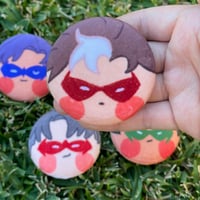 Image 3 of Batfam plush badges (Dick Grayson, Jason Todd, Tim Drake, Damian Wayne)