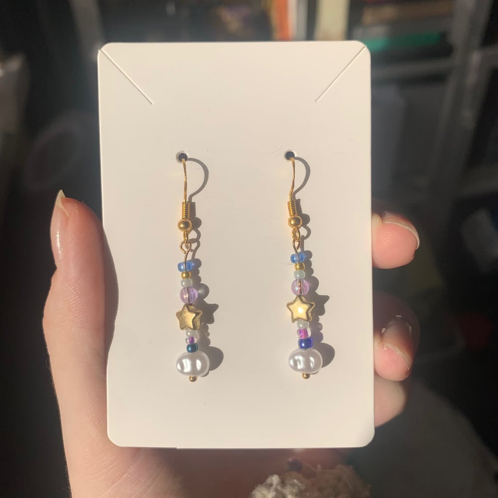 Image of star bead earrings