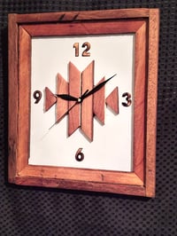 Image 1 of White Back Rimu Frame Clock