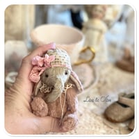 Image 4 of Rose Petal a beige and dusty pink Handmade teacup elephant