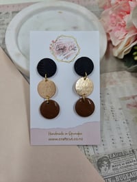 Image 1 of Dangle Embossed Earrings