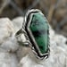 Image of Ruby Zoisite Handmade Sterling Coffin Ring