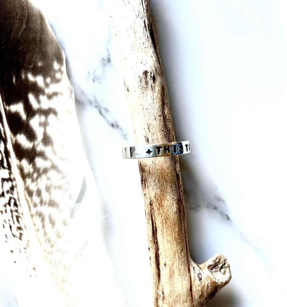 Handmade This Too Shall Pass Sterling Silver Stacking Ring 925